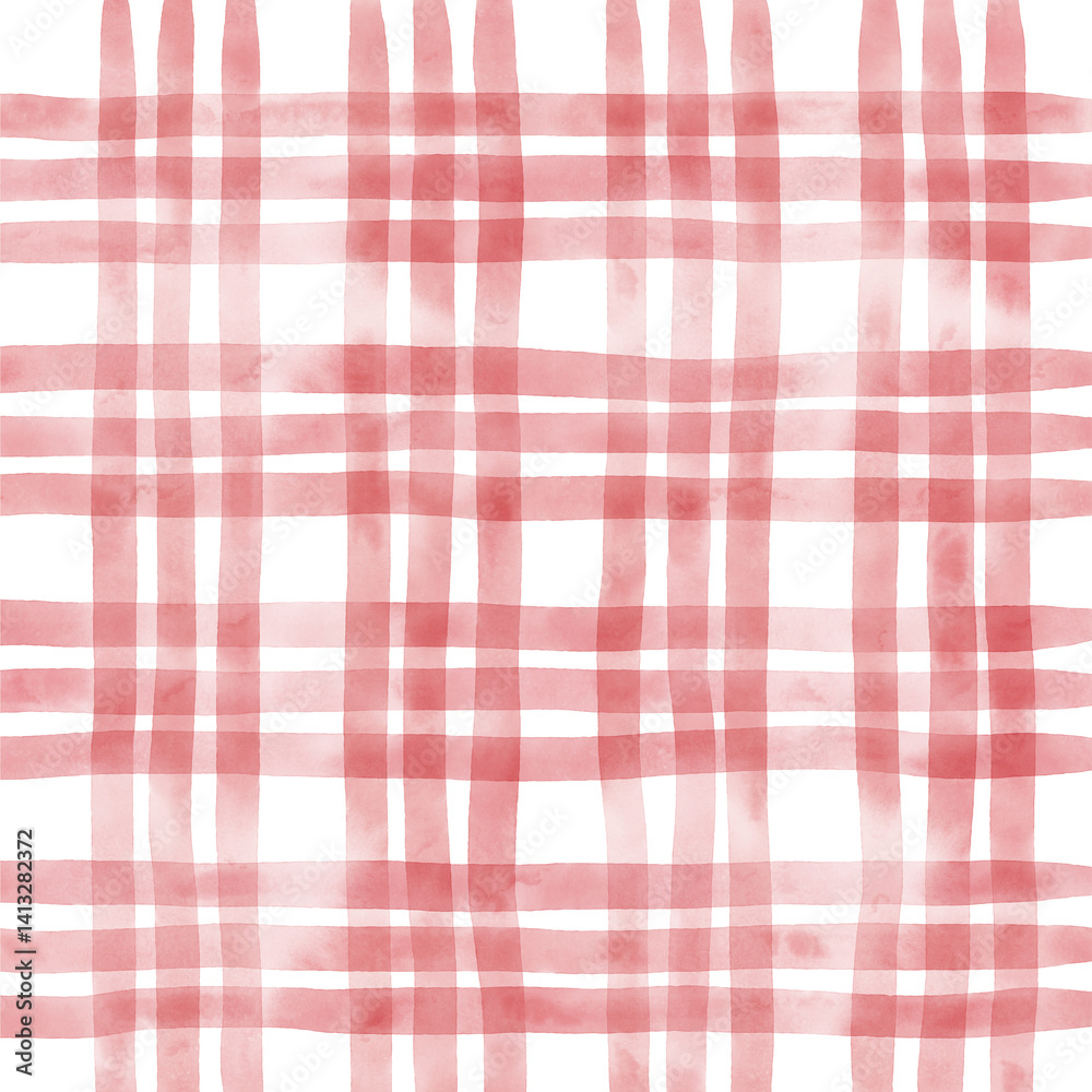 Red Plaid Tartan Check Gingham Hand Drawn Background Pattern Overlay Red Plaid Tartan Check Gingham Hand Drawn Background Pattern Overlay