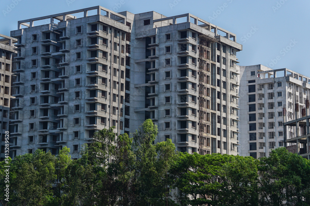 Commercial and residential development in Bangladesh (Under construction buildings) Commercial and residential development in Bangladesh (Under construction buildings)
