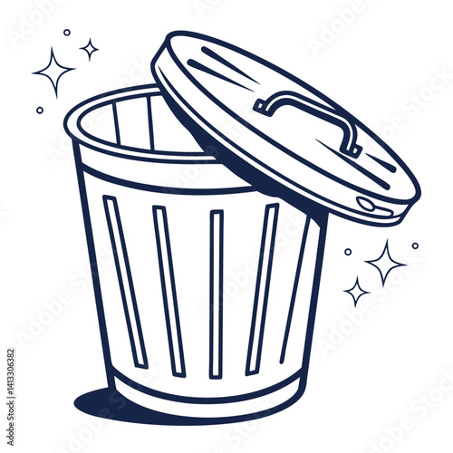 trash can vector illustration