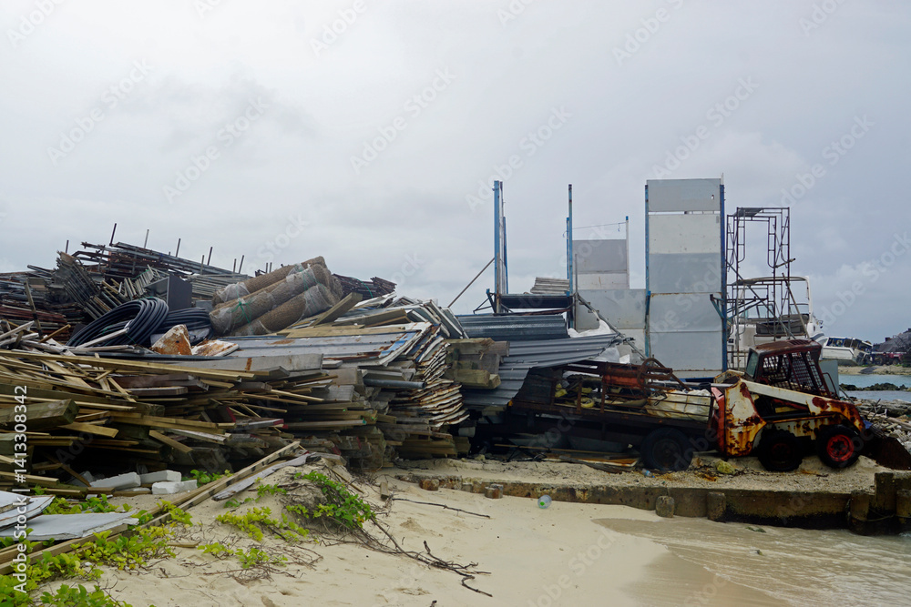 rotten shipyard on gulhi island maledives