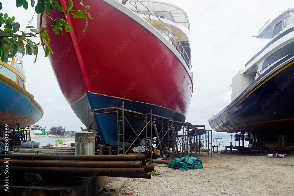rotten shipyard on gulhi island maledives