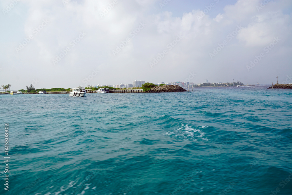 male harbor on the maldives