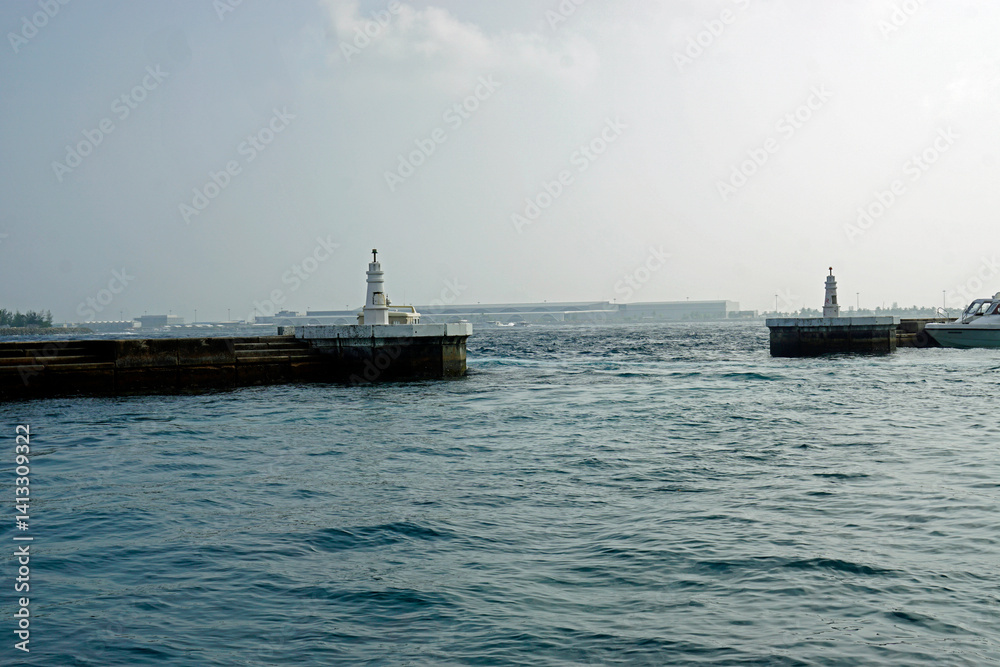 male harbor on the maldives