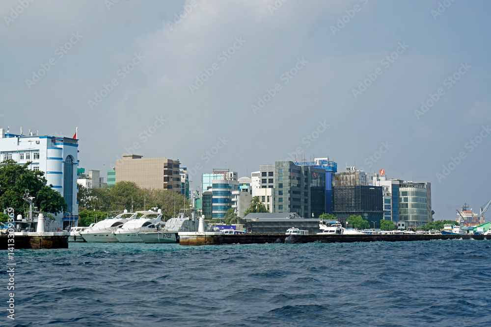 scenic coastline of male island