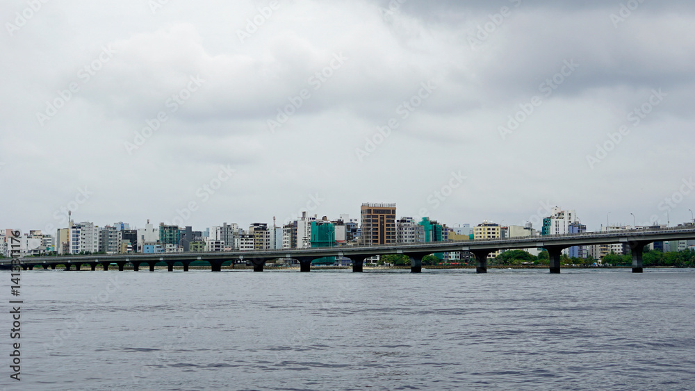 scenic coastline of male island