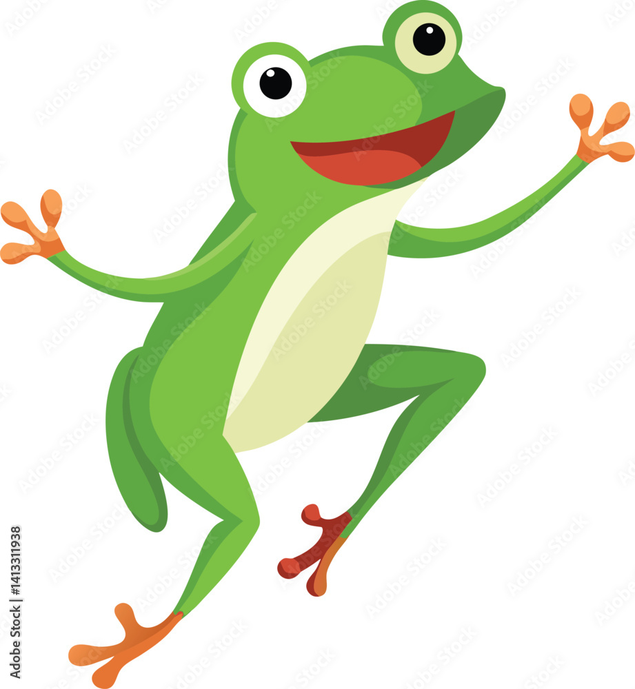 Fototapeta premium Frog jumping