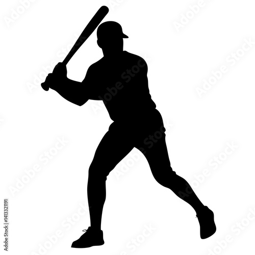baseball player isolated on white background