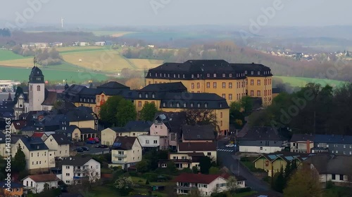 castle hachenburg and hachenburg city germany 4k 50fps video