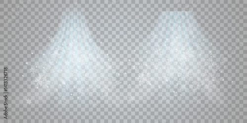 Air flow Isolated PNG and vector isolated. Effect of winter air and wind stream waves effect in blue color.