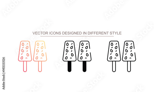 Kulfi icon design with white background stock illustration