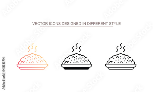 Rice icon design with white background stock illustration