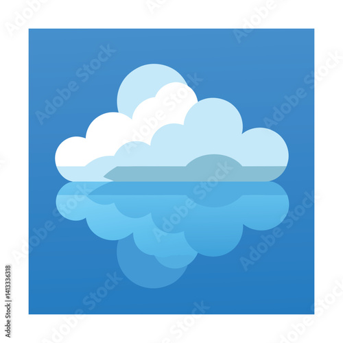 distant storm cloud over open sea
