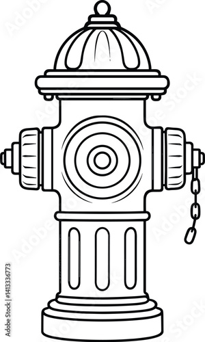 Fire Hydrant Icon Illustration Vector Silhouette, Fire Hydrant Design, Hydrant Graphic, Water Hydrant Art, Fire Equipment Icon, Firefighter Hydrant, Black Hydrant Silhouette, Cricut Design for T-Shirt