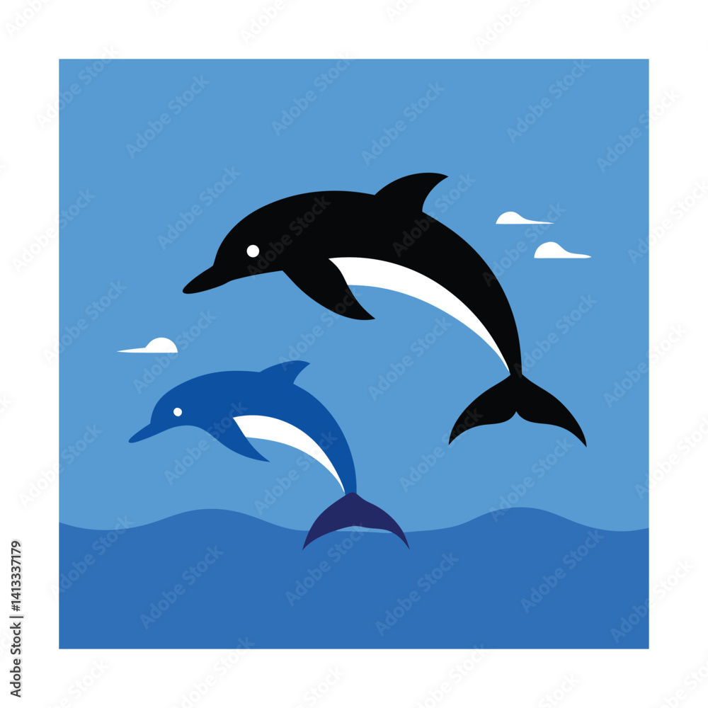 Naklejka premium deep sea view with sunrays filtering through water