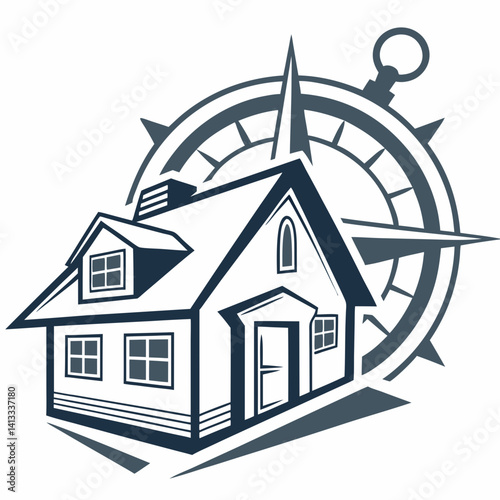 Simple, stylized graphic of a house and key, evoking a sense of security, ownership, and real estate.