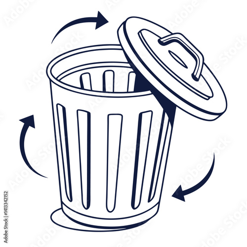 trash can icon vector