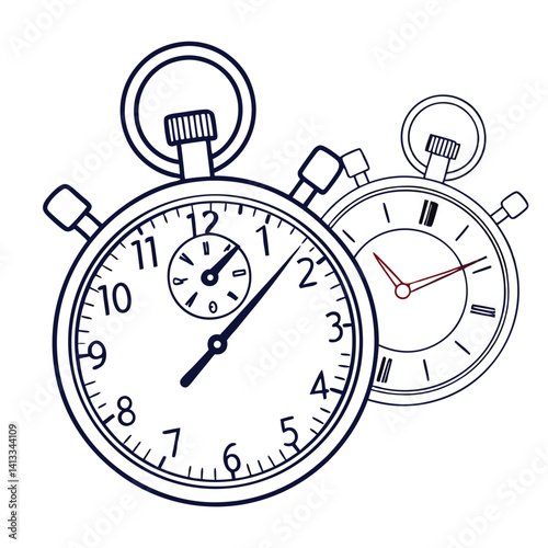 stopwatch vector illustration art with some vector 
