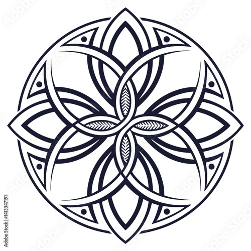 vector illustration of an abstract flower
