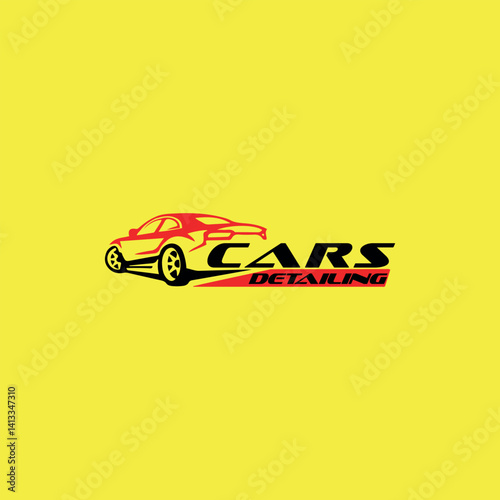 auto car detailing logo design vector