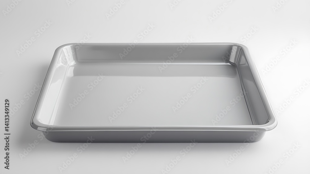 Grey baking tray with white background. Grey baking tray with white background.