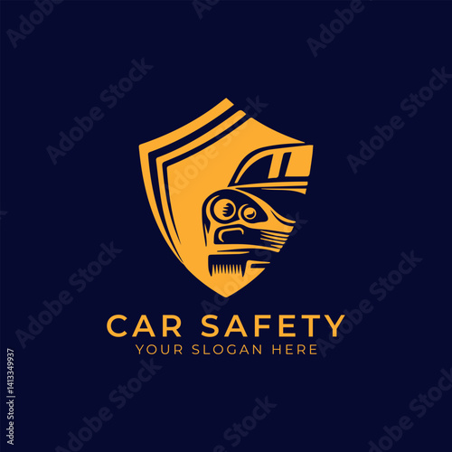 car rental insurance safety and car repairing detailing logo design vector