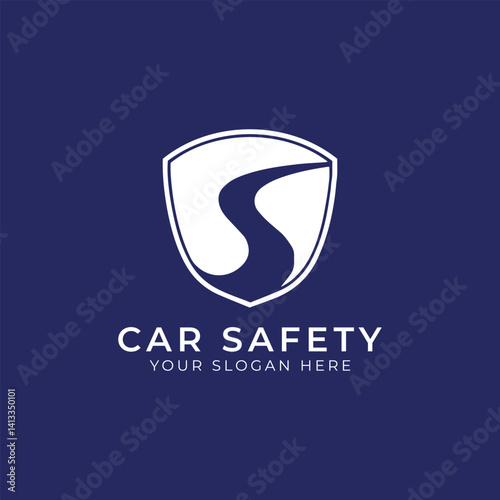 car rental insurance safety and car repairing detailing logo design vector