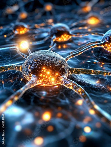 neural network on dark gray background