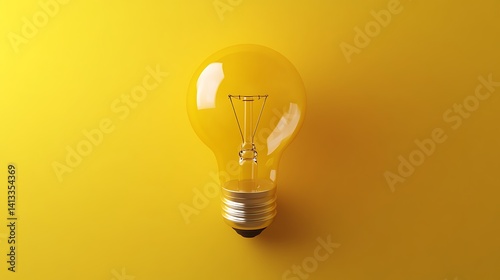 Glowing Light Bulb A Bright Idea