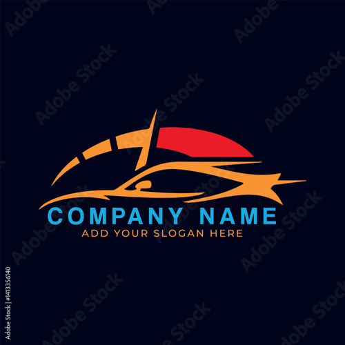 auto car logo design vector