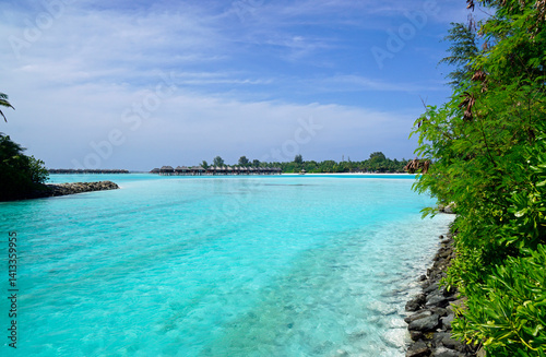 tropical island paradise on the Maldives