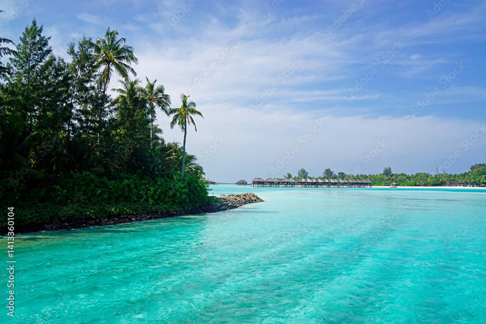 tropical island paradise on the Maldives