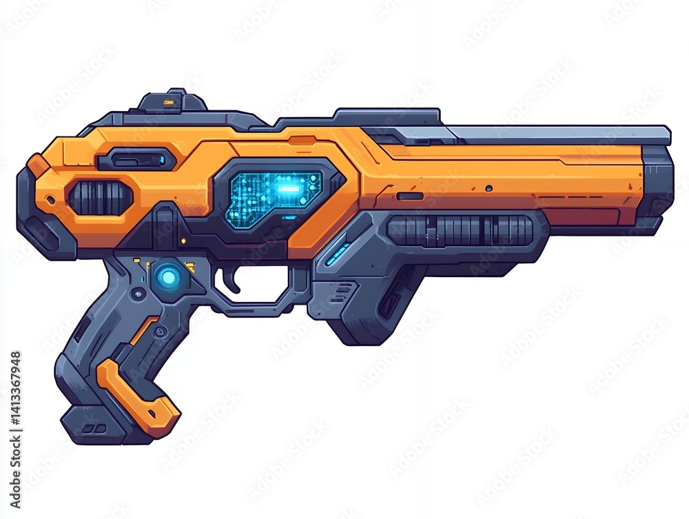 Naklejka premium High-tech Energy Shotgun Designed for Futuristic Combat Scenarios