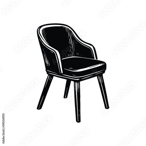 black leather chair