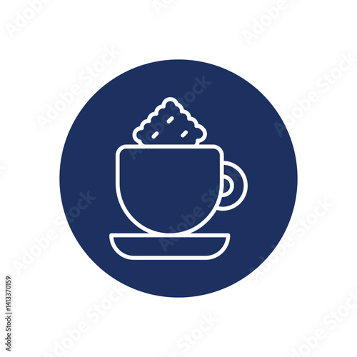 With Biscuits icon vector stock illustration