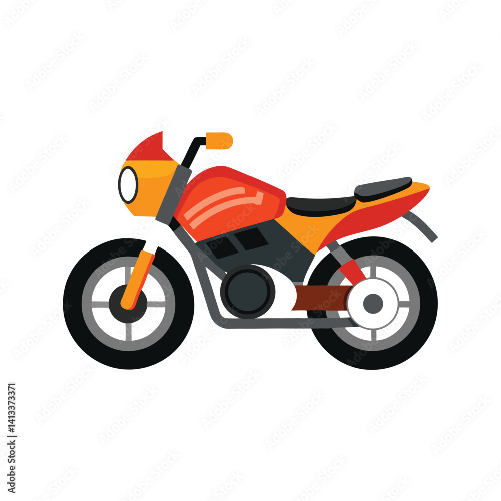 retro scooter vector illustration