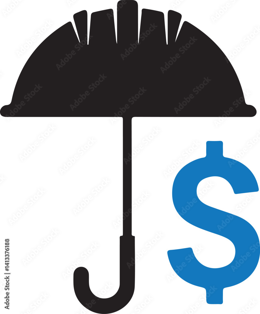 Development Financial Coverage icon. Vector illustration style is flat iconic bicolor symbol, blue and gray colors, transparent background. Designed for web and software interfaces. Development Financial Coverage icon. Vector illustration style is flat iconic bicolor symbol, blue and gray colors, transparent background. Designed for web and software interfaces.
