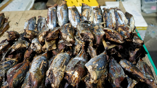 Obraz na płótnie fresh fish from the fishmarket w salonie