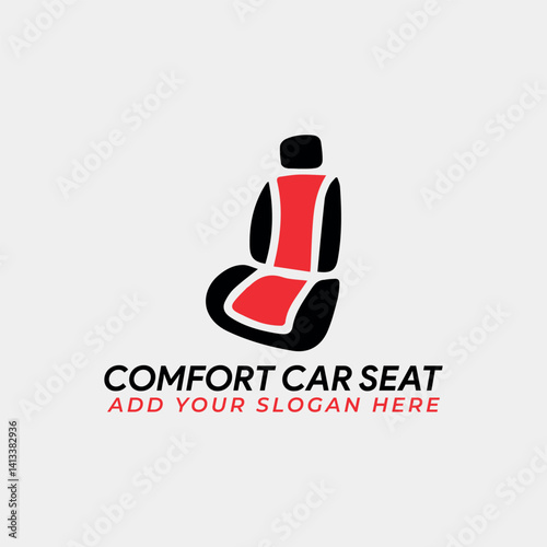 comfort car seats logo design vector