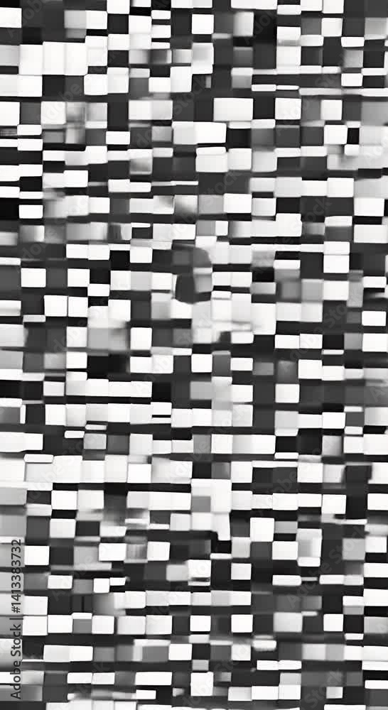 Abstract pixel retro 8bit noise static square black pink and green animated retro video game pixelated background seamless looped vj pattern overlay texture 4K vertical