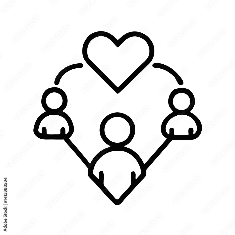 Corporate culture icon, line style Corporate culture icon, line style