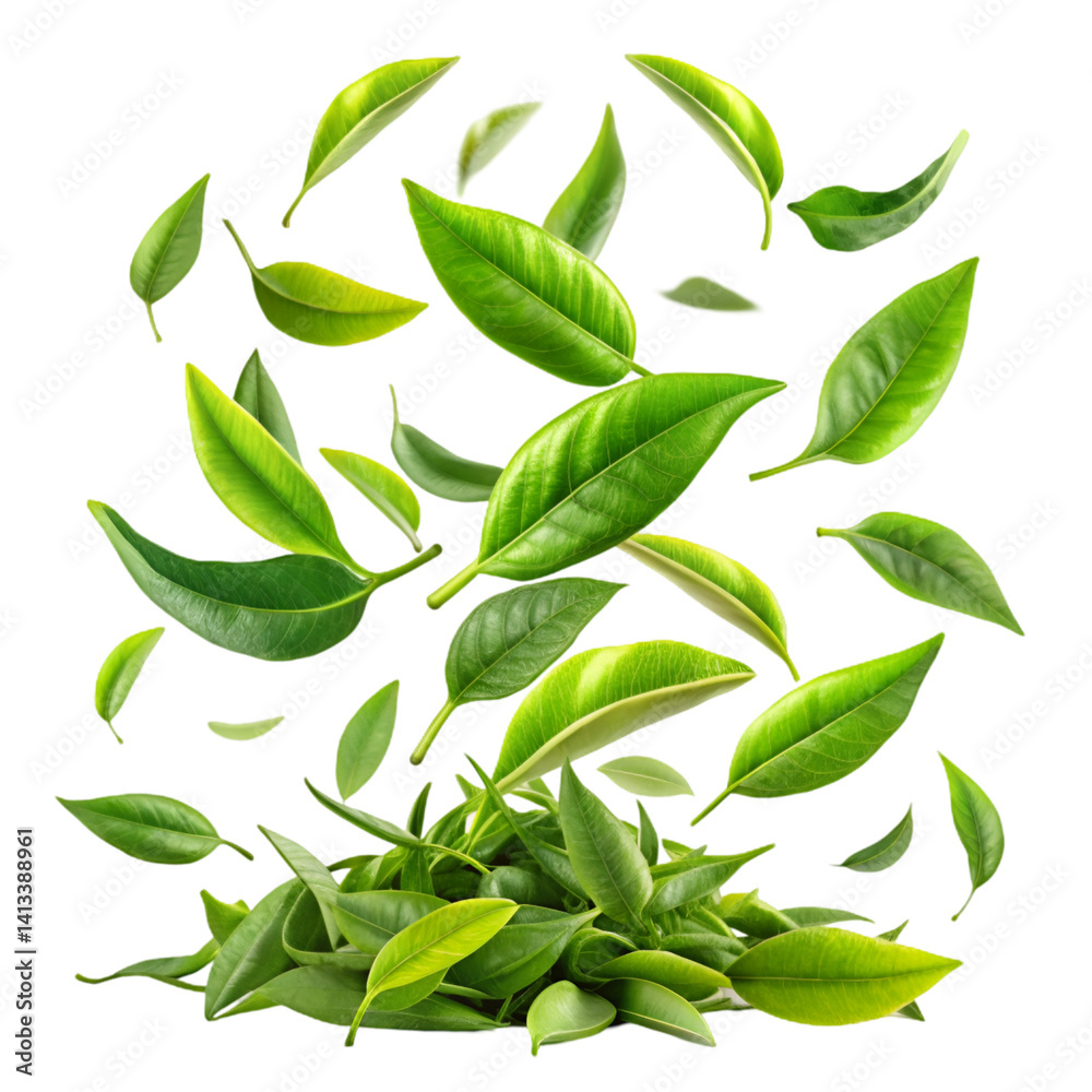 green leaves on white background green leaves on white background