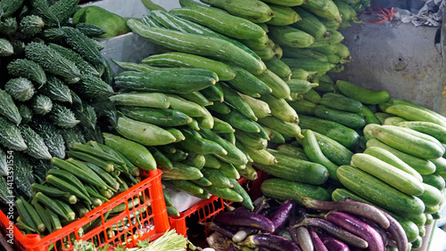 Obraz na płótnie fresh vegetables on a local market on the maldives w salonie