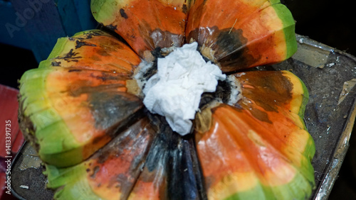 exotic ripe screw pine fruit