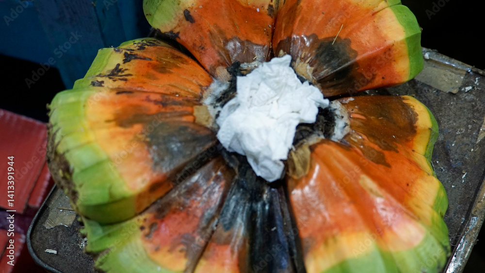 exotic ripe screw pine fruit