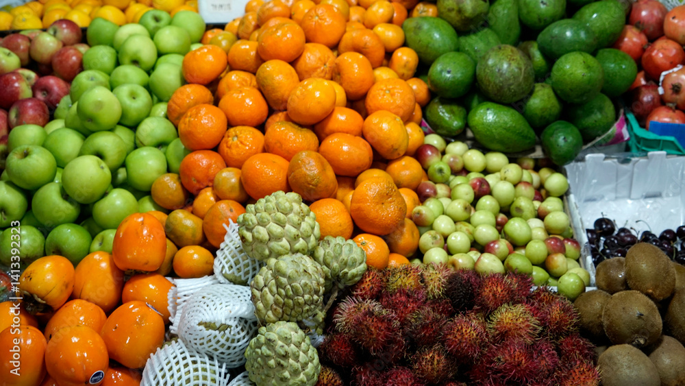 fresh fruits on the maldives farmers market