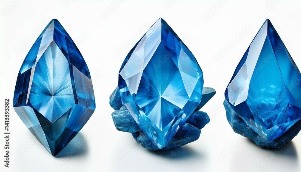 Fototapeta premium blue topaz gemstones
