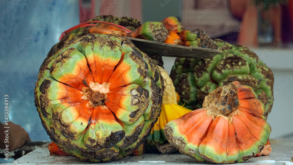 exotic ripe screw pine fruit