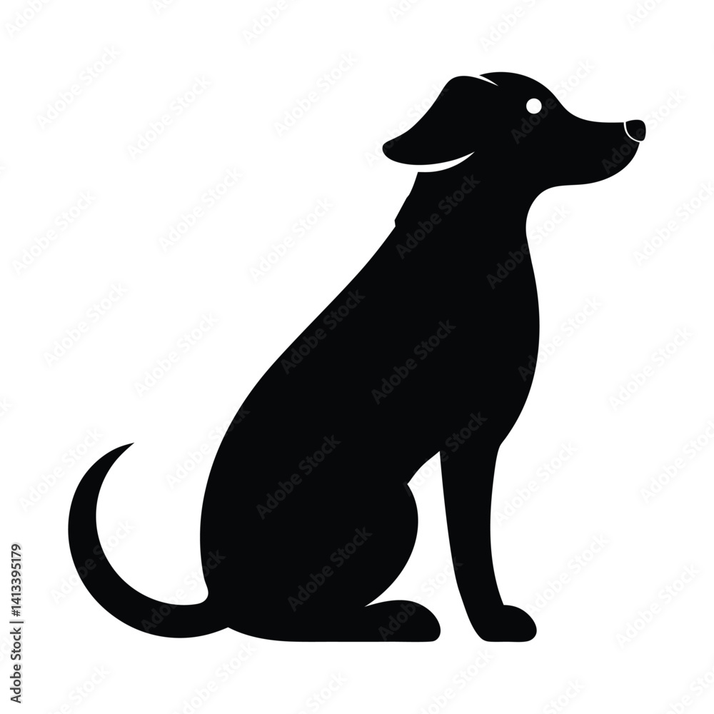 side profile of sitting dog silhouette side profile of sitting dog silhouette