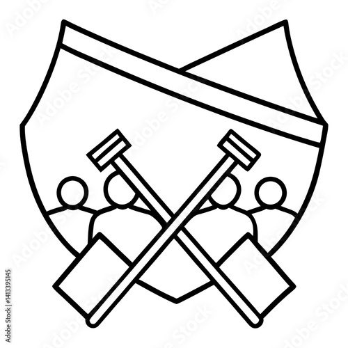 A black and white graphic depicts three people, likely diverse, engaged in a protest.
