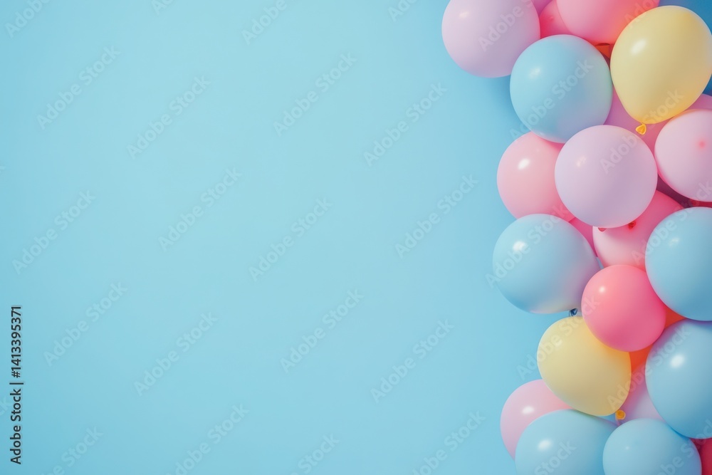 Bunch of bright balloons with empty space for text background for birthday Bunch of bright balloons with empty space for text background for birthday